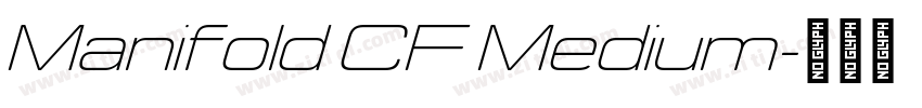 Manifold CF Medium字体转换